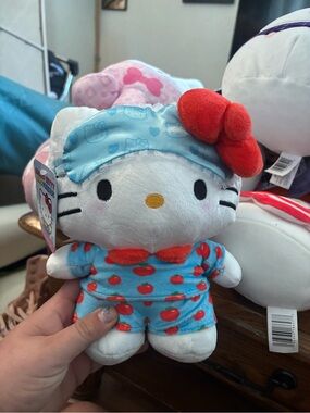 Hello kitty plush with apple pajamas nwt